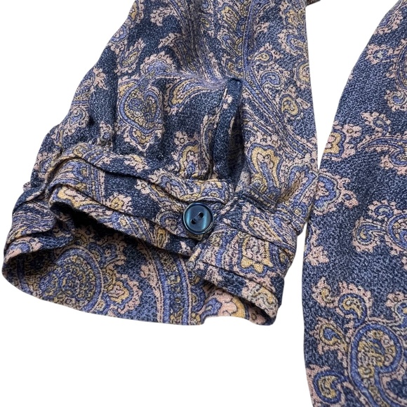 Lucky Brand Long Sleeve Button Down front Sheer Flowing Tunic Top - Picture 8 of 13